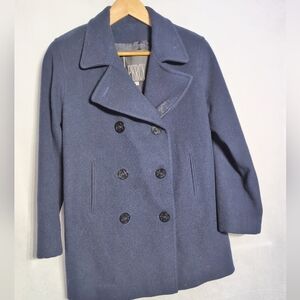 Vintage J. Percy USA Sz 6 Marino Merino Wool Classic Navy Peacoat